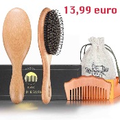 Brosse spéciale extensions Cheveux Soie de Sanglier et Peigne